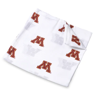 Couverture d'emmaillotage en mousseline 47'' x 47'' pour bébé Three Little Anchors White Minnesota Golden Gophers