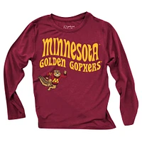 Ensemble haut à manches longues et leggings rayés tri-blend pour bébé Wes & Willy des Golden Gophers du Minnesota