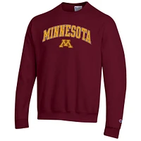 Men's Champion  Maroon Minnesota Golden Gophers Arch Over Logo Pullover Sweatshirt