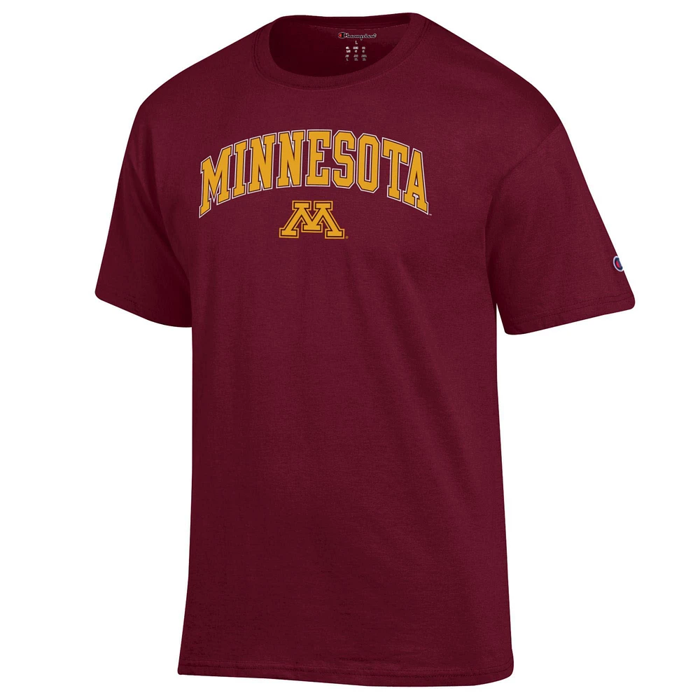 Men's Champion  Maroon Minnesota Golden Gophers Arch Over Logo T-Shirt