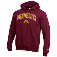 Men's Champion  Maroon Minnesota Golden Gophers Arched Logo Fleece Pullover Hoodie