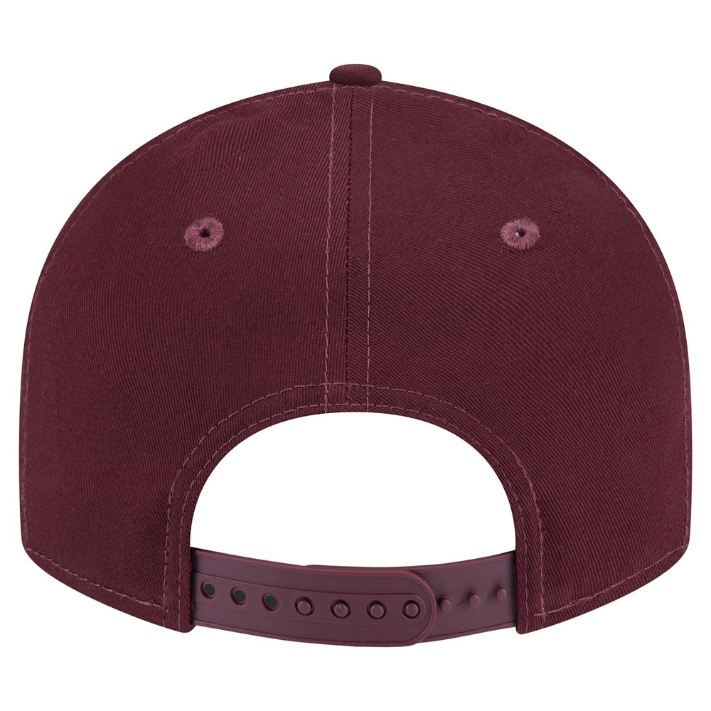Casquette ajustable 9FIFTY à profil bas pour homme New Era, couleur marron, des Golden Gophers du Minnesota