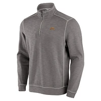 Men's Tommy Bahama  Gray Minnesota Golden Gophers Tobago Bay Half-Zip Tri-Blend Top