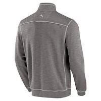 Men's Tommy Bahama  Gray Minnesota Golden Gophers Tobago Bay Half-Zip Tri-Blend Top