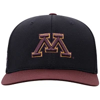 Casquette ajustée noire Top of the World des Golden Gophers du Minnesota pour homme