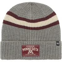 Bonnet en tricot à revers Penobscot '47 Charcoal Minnesota Golden Gophers pour hommes