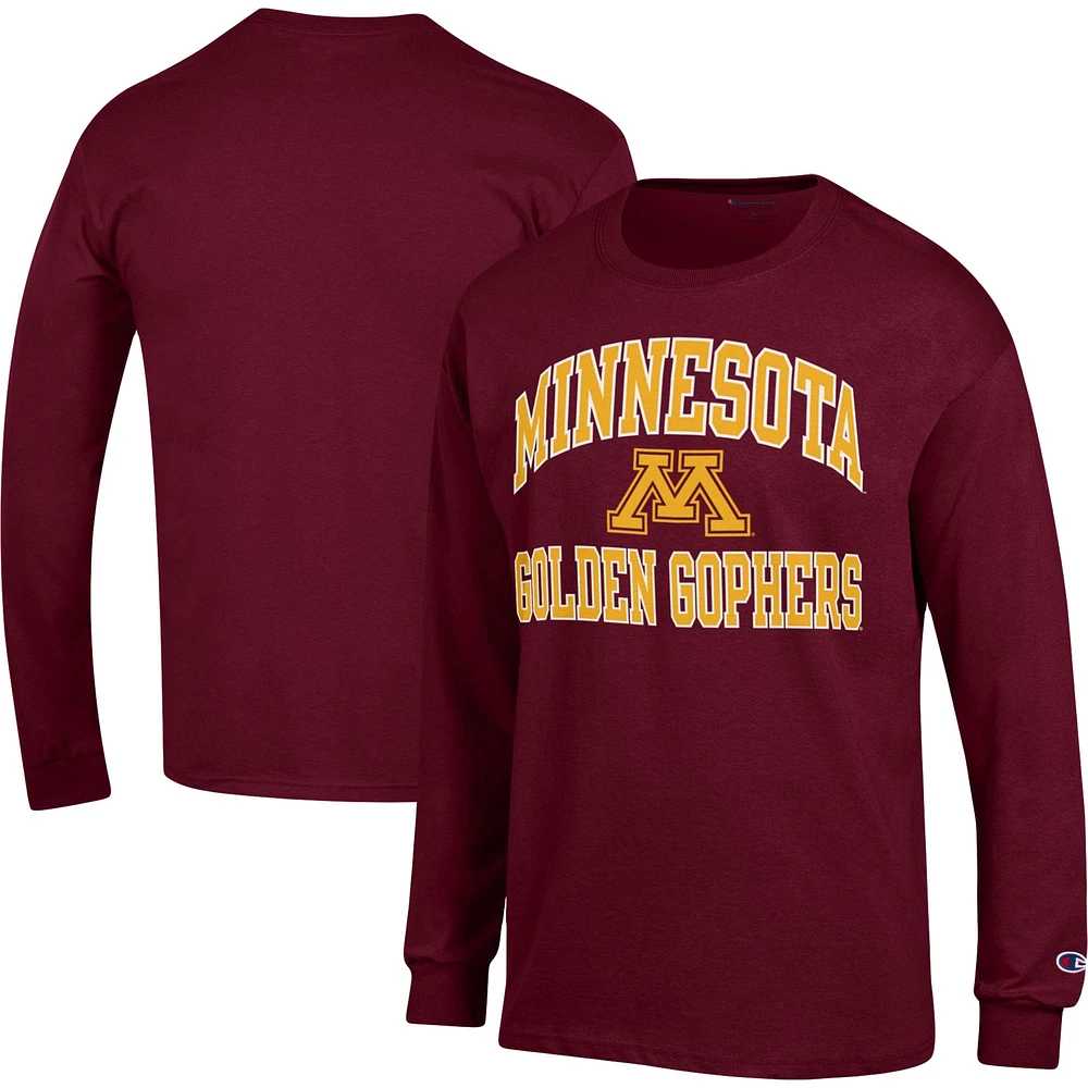 T-shirt à manches longues Champion Minnesota Golden Gophers High Motor pour homme