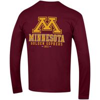 Men's Champion Maroon Minnesota Golden Gophers Team Stack Long Sleeve T-Shirt