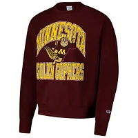 Men's Champion Maroon Minnesota Golden Gophers Vault Late Night Reverse Weave Pullover Sweatshirt