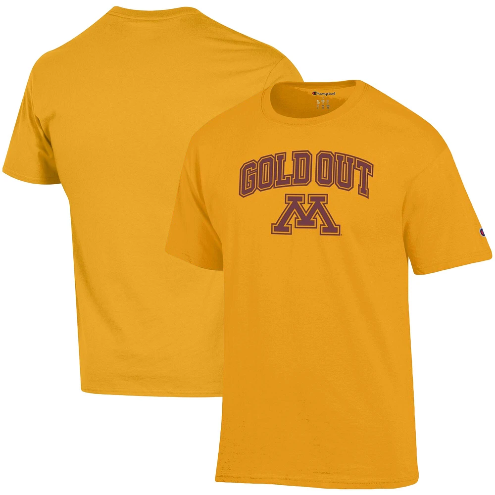 Men's Champion Minnesota Golden Gophers Gold Out T-Shirt