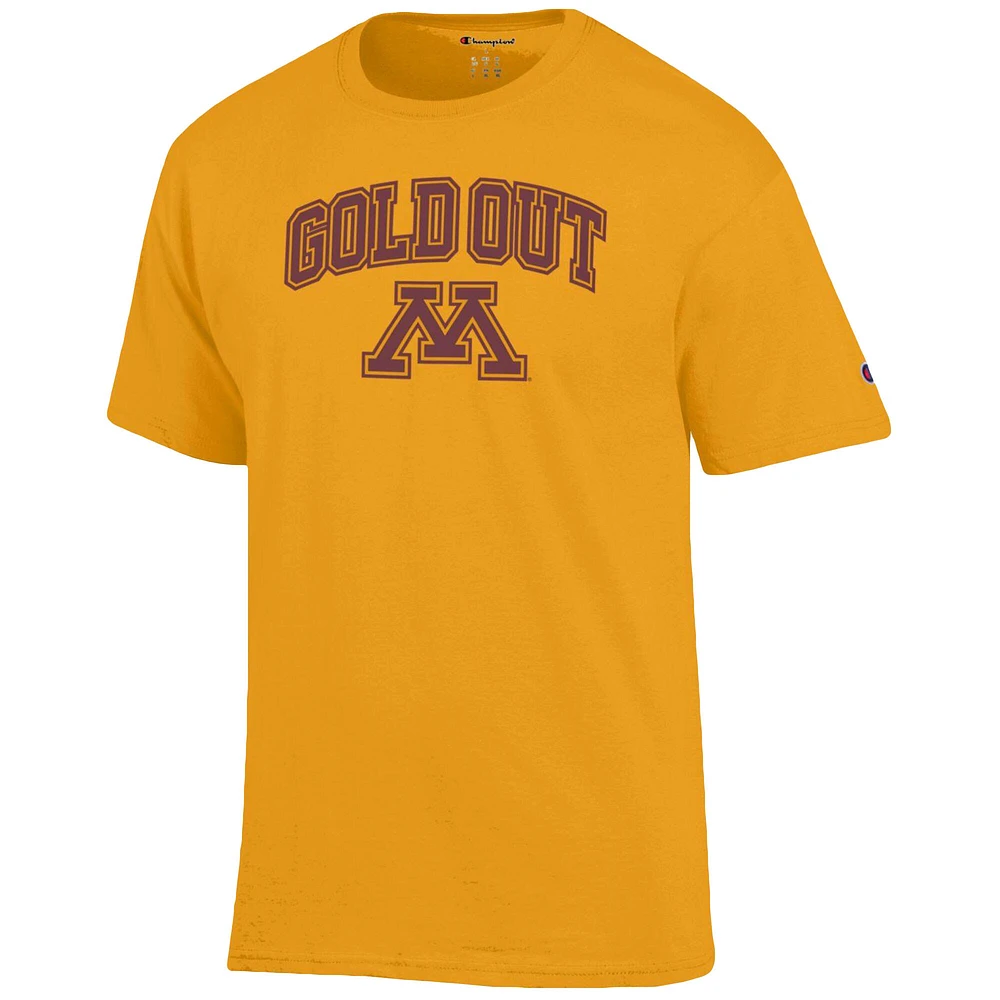 Men's Champion Minnesota Golden Gophers Gold Out T-Shirt