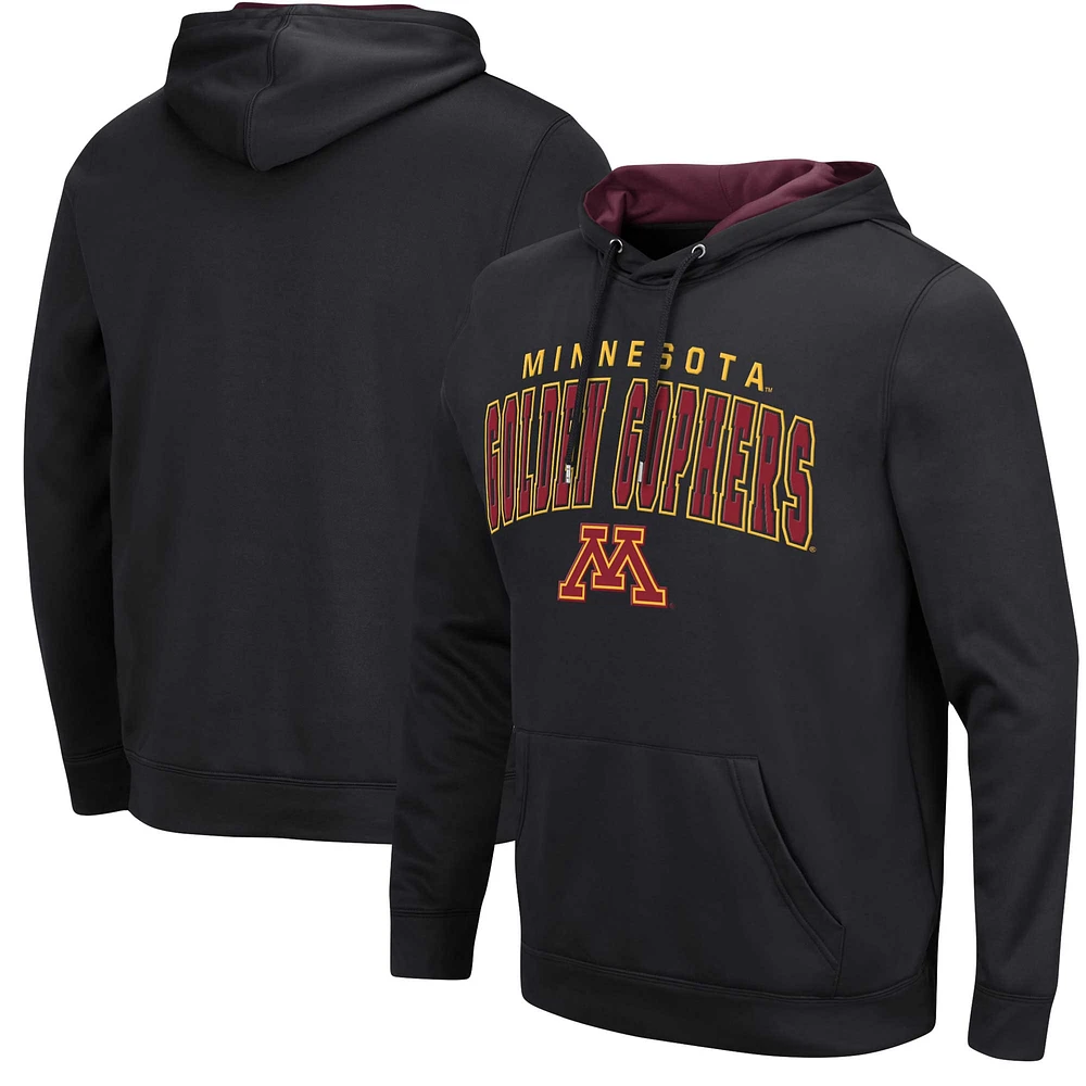 Pull à capuche noir Colosseum pour hommes Minnesota Golden Gophers Resistance Pull