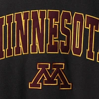 Men's Colosseum Charcoal Minnesota Golden Gophers Arch & Logo Crew Neck Sweatshirt