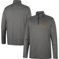 Men's Colosseum Charcoal Minnesota Golden Gophers Logo Quarter-Zip Windshirt