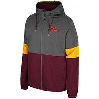 Veste entièrement zippée Colosseum Charcoal Minnesota Golden Gophers Miles pour hommes