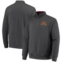 Men's Colosseum Charcoal Minnesota Golden Gophers Tortugas Logo Quarter-Zip Jacket