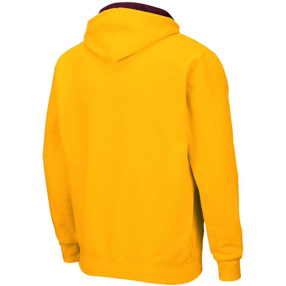 Men's Colosseum Gold Minnesota Golden Gophers Arch & Logo 3.0 Full-Zip Hoodie