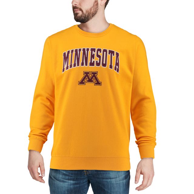 Colosseum Gold Minnesota Golden Gophers Arch & Logo Crew Neck Sweat-shirt pour homme