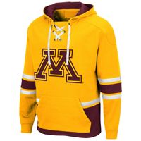 Men's Colosseum Gold Minnesota Golden Gophers Lace Up 3.0 Pullover Hoodie