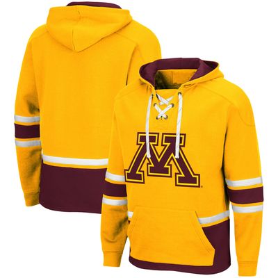 Men's Colosseum Gold Minnesota Golden Gophers Lace Up 3.0 Pullover Hoodie