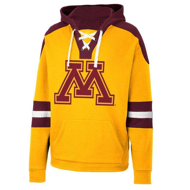 Chandail à capuchon Colosseum Gold Minnesota Golden Gophers 4.0 lacets pour homme