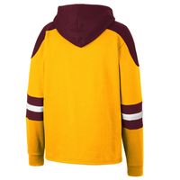 Men's Colosseum Gold Minnesota Golden Gophers Lace-Up 4.0 Pullover Hoodie