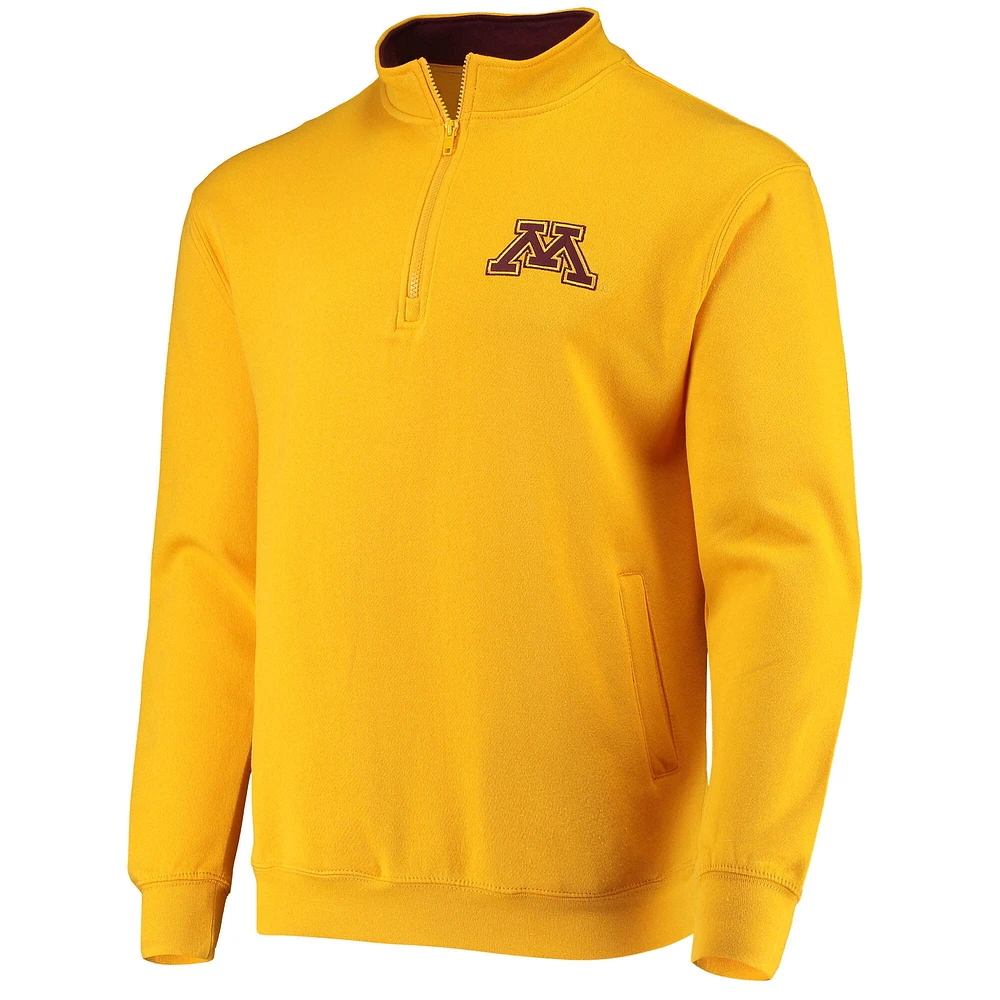 Men's Colosseum Gold Minnesota Golden Gophers Tortugas Logo Quarter-Zip Jacket