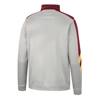 Men's Colosseum Gray/Maroon Minnesota Golden Gophers Bushwood Fleece Quarter-Zip Jacket