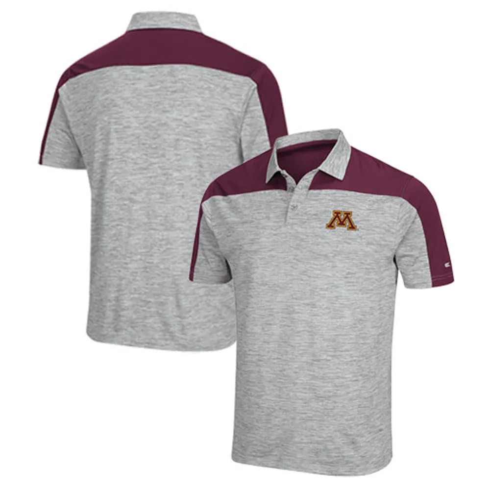 Men's Colosseum Heathered Gray Minnesota Golden Gophers Murtaugh Polo