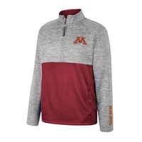 Men's Colosseum Gray Minnesota Golden Gophers John Half-Zip Jacket