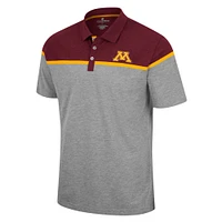 Men's Colosseum Heather Gray Minnesota Golden Gophers Chamberlain Polo