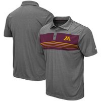 Men's Colosseum Heathered Charcoal Minnesota Golden Gophers Smithers Polo