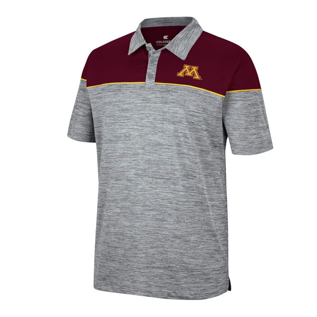 Polo Birdie Minnesota Golden Gophers Colosseum gris chiné/marron pour homme