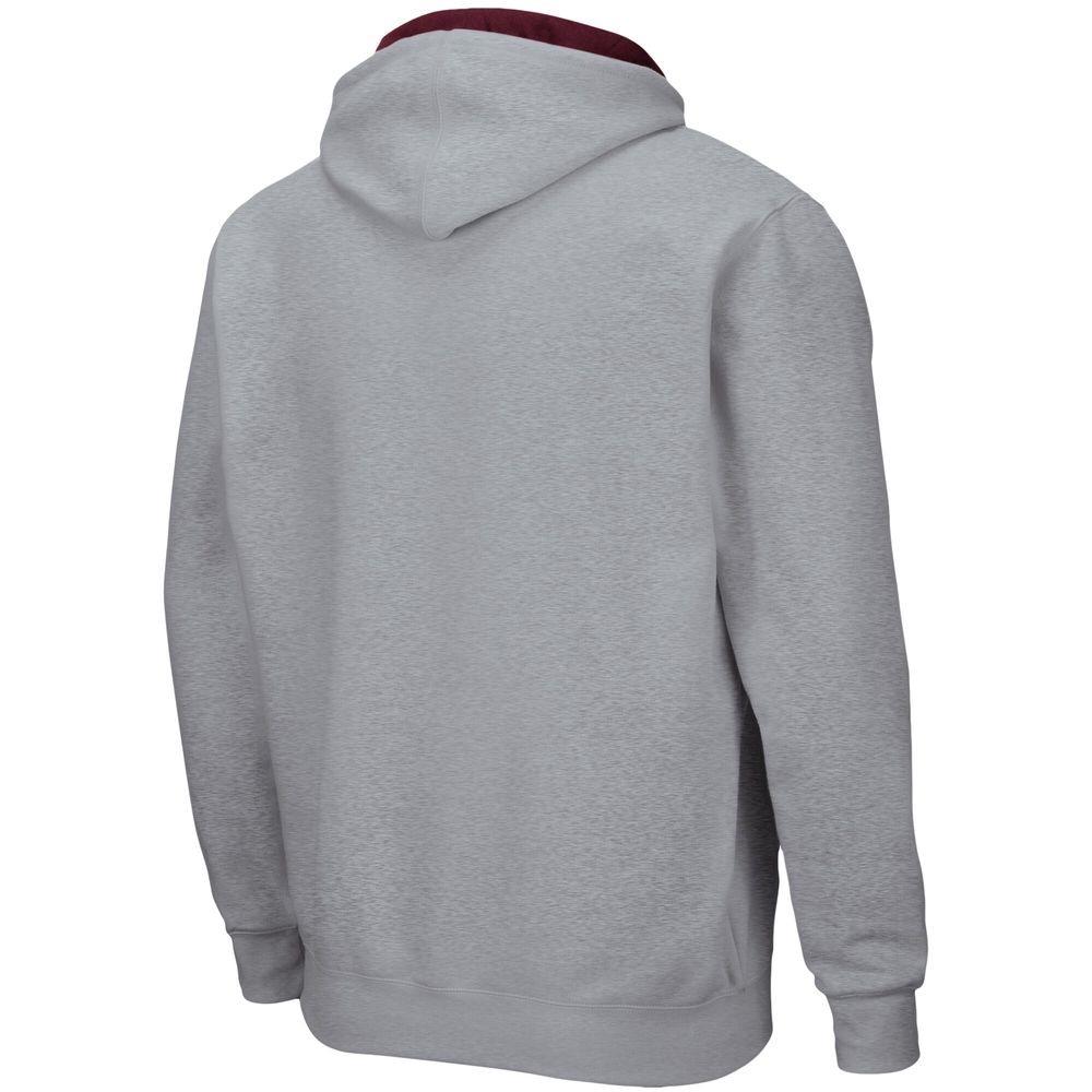 Men's Colosseum Heathered Gray Minnesota Golden Gophers Arch & Logo 3.0 Full-Zip Hoodie