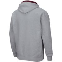 Men's Colosseum Heathered Gray Minnesota Golden Gophers Arch & Logo 3.0 Full-Zip Hoodie