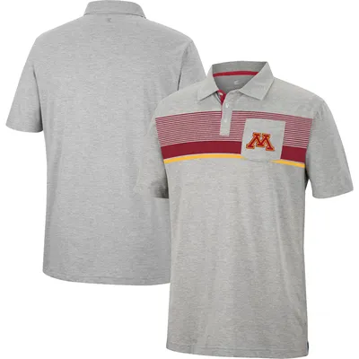 Minnesota Golden Gophers Colosseum Golfer Pocket Polo - Heathered Gray