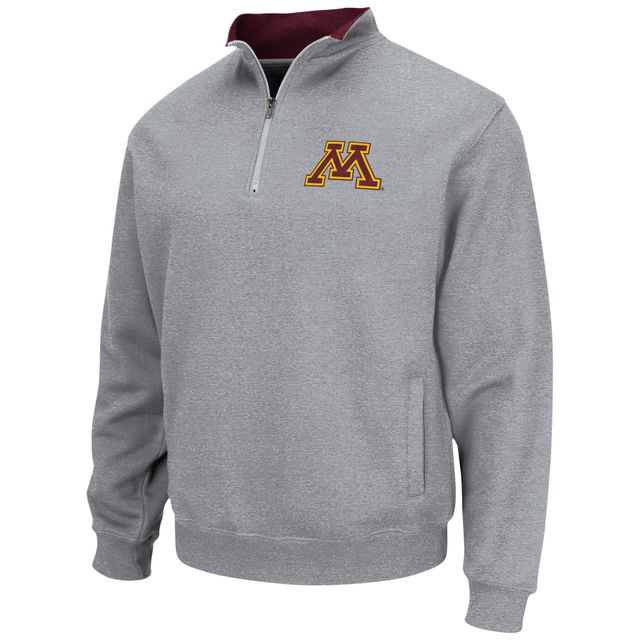 Veste Colosseum Heathered Grey Minnesota Golden Gophers Tortugas Team Logo Quarter-Zip Jacket pour homme