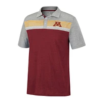 Men's Colosseum Maroon/Heather Gray Minnesota Golden Gophers Caddie Lightweight Polo