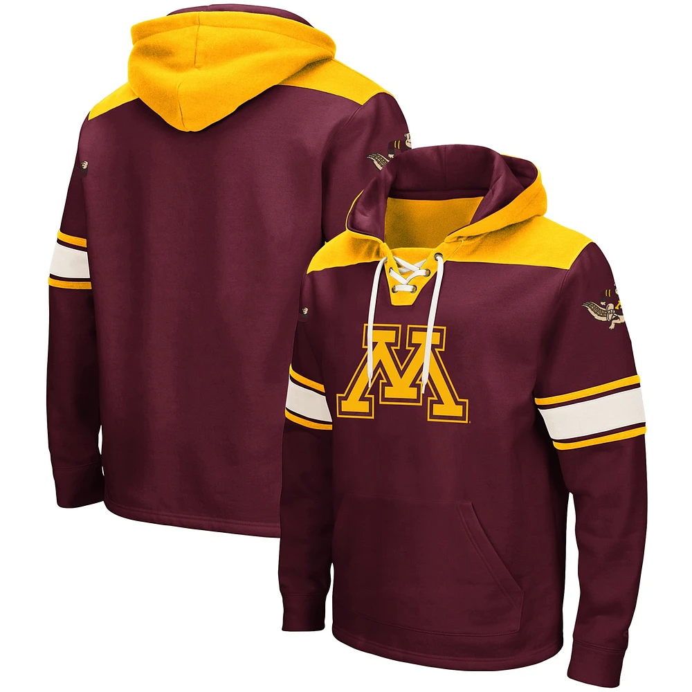 Sweat à capuche lacets Colosseum Maroon Minnesota Golden Gophers 2.0 pour hommes