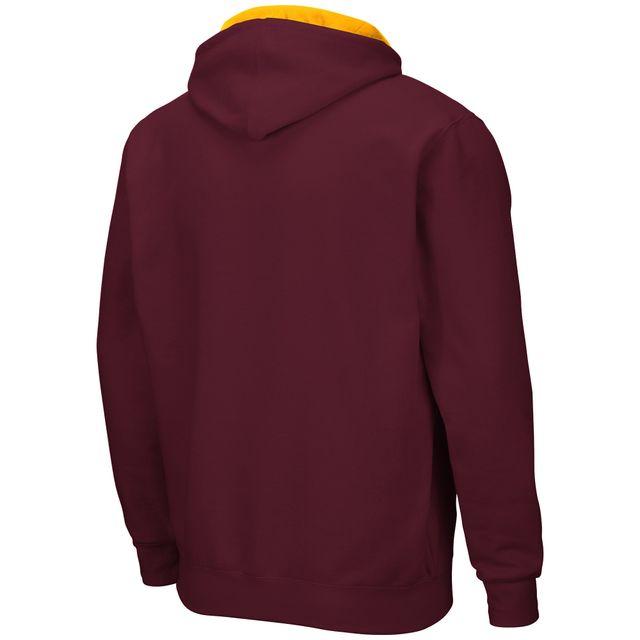 Sweat à capuche entièrement zippé Colosseum Minnesota Golden Gophers Arch & Logo 3.0 pour homme