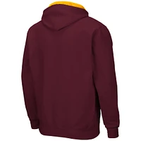 Men's Colosseum Maroon Minnesota Golden Gophers Arch & Logo 3.0 Full-Zip Hoodie