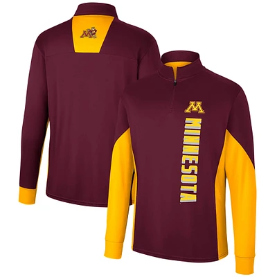 Haut à quart de zip Bart Colosseum Maroon Minnesota Golden Gophers pour hommes