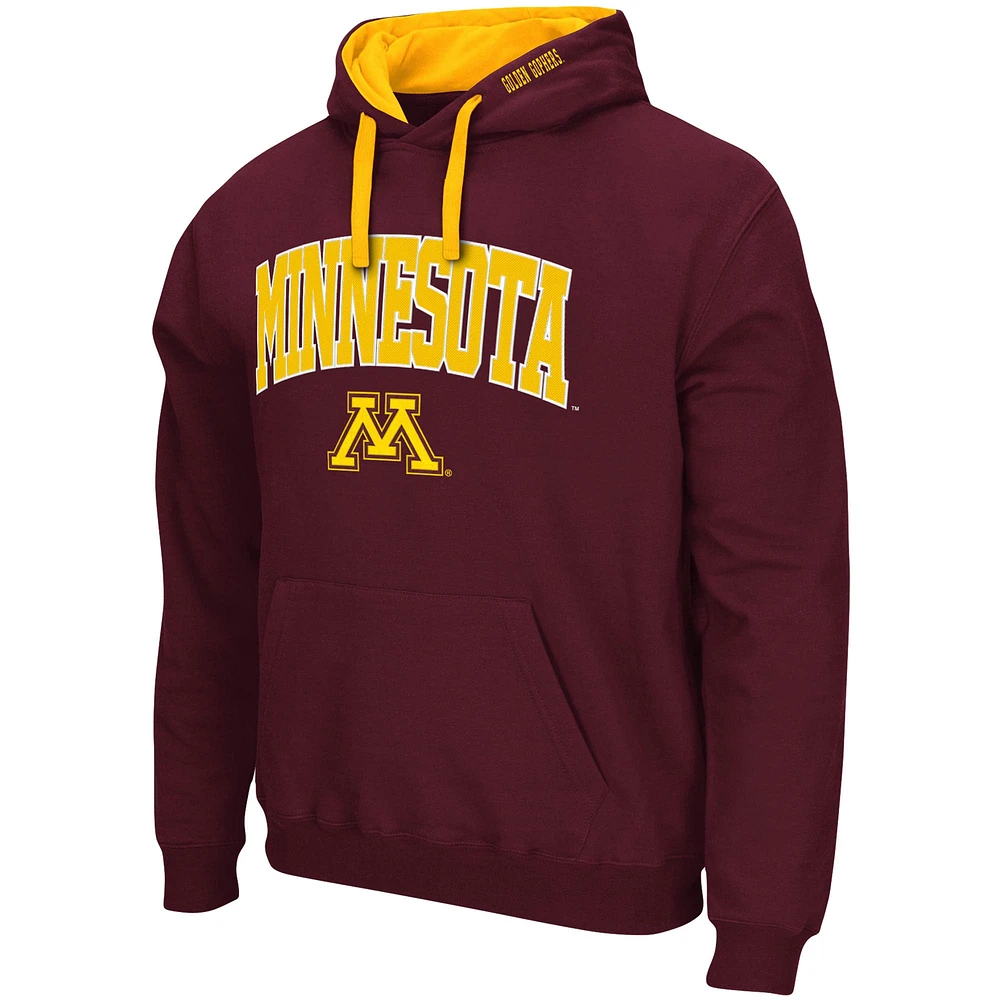 Men's Colosseum Maroon Minnesota Golden Gophers Big & Tall Arch Logo 2.0 Pullover Hoodie