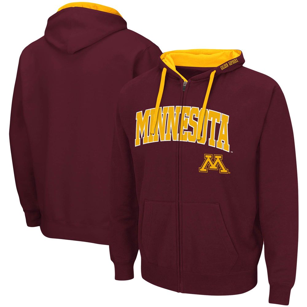 Men's Colosseum Maroon Minnesota Golden Gophers Big & Tall Full-Zip Hoodie