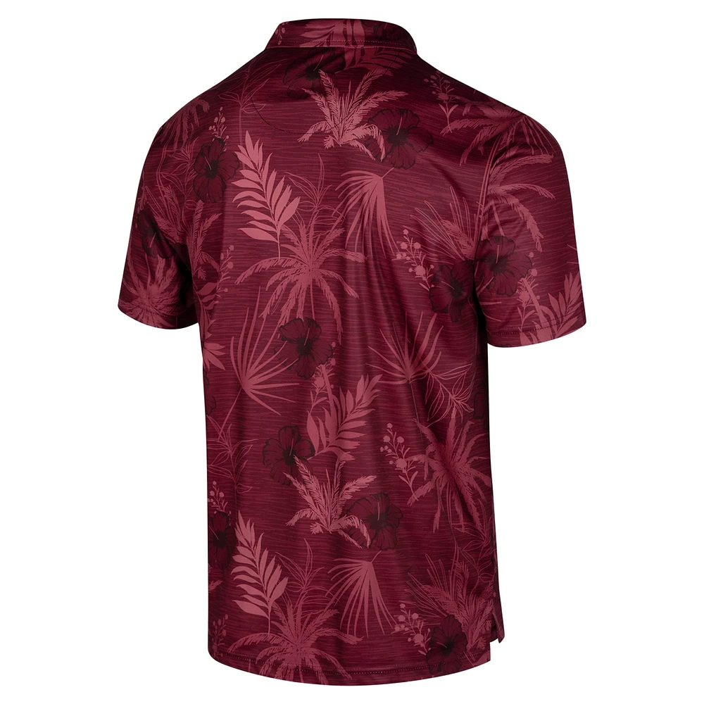 Polo Colosseum Maroon Minnesota Golden Gophers Big & Tall Palms pour hommes