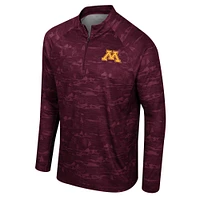 Men's Colosseum Maroon Minnesota Golden Gophers Carson Raglan Quarter-Zip Jacket