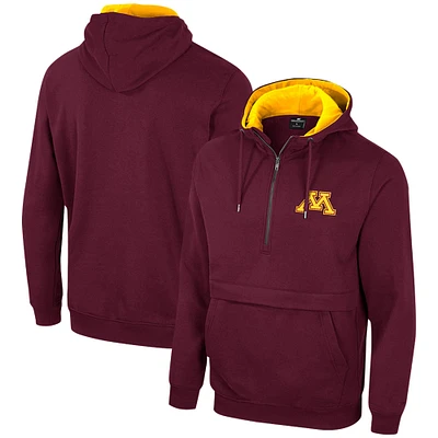 Sweat à capuche demi-zip Colosseum Maroon Minnesota Golden Gophers pour hommes