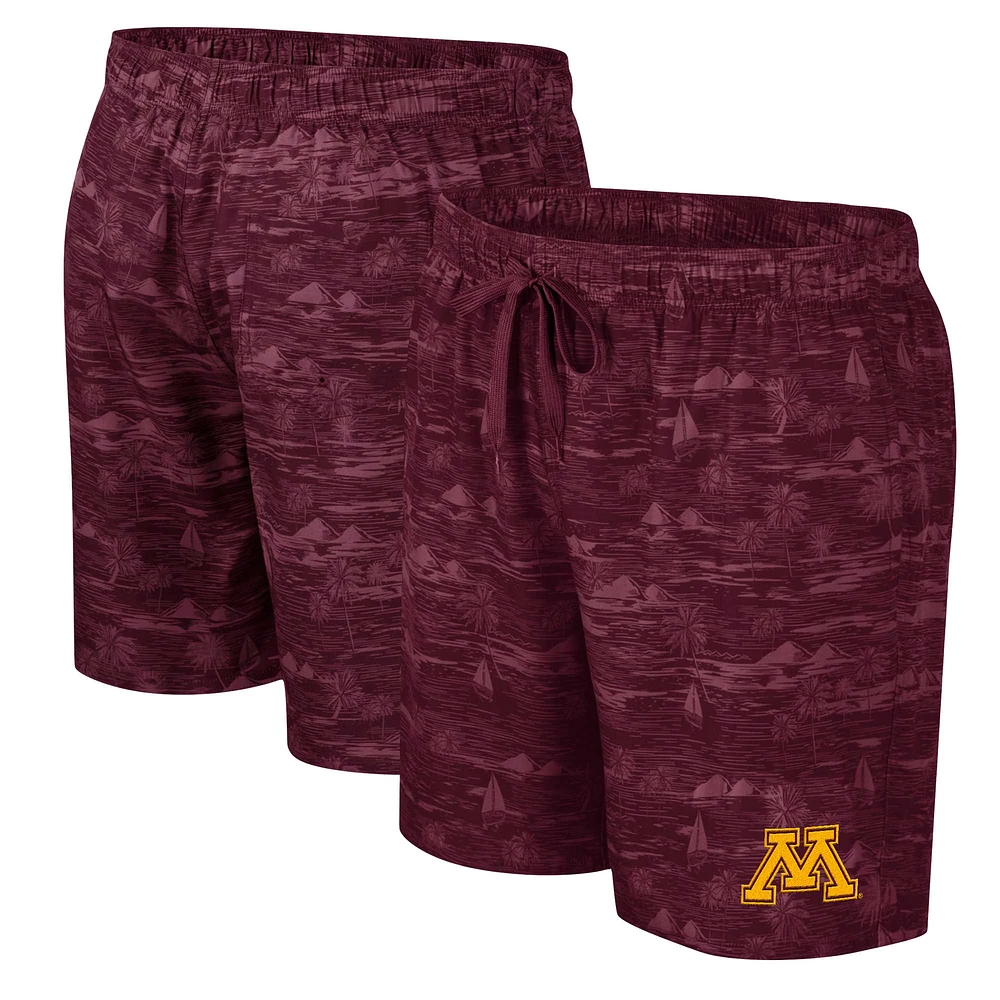 Men's Colosseum Maroon Minnesota Golden Gophers Ozark Swim Shorts