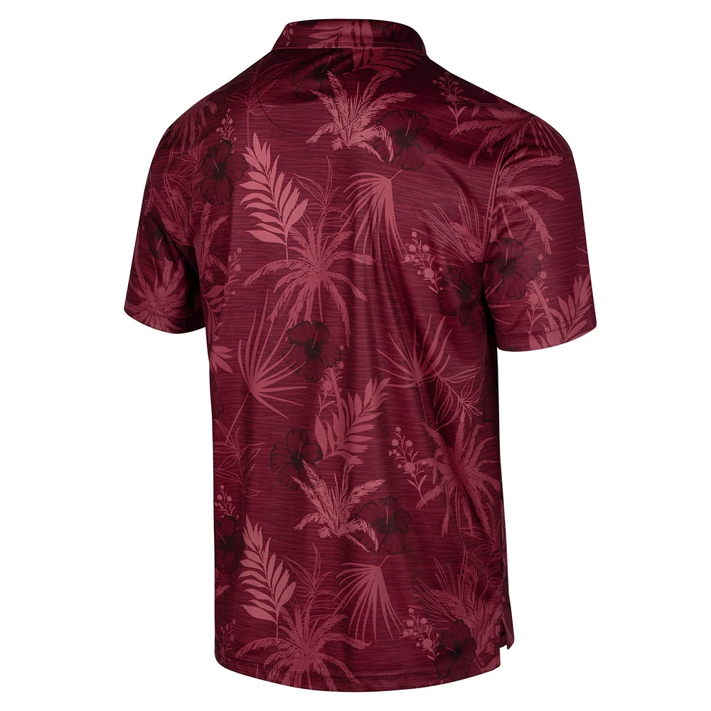 Polo de l'équipe Colosseum Minnesota Golden Gophers Palms marron pour homme