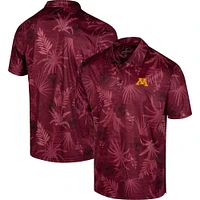 Polo de l'équipe Colosseum Minnesota Golden Gophers Palms marron pour homme